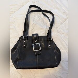 Relic by Fossil Black Shoulder Bag | Buckle Detail Classic Handbag